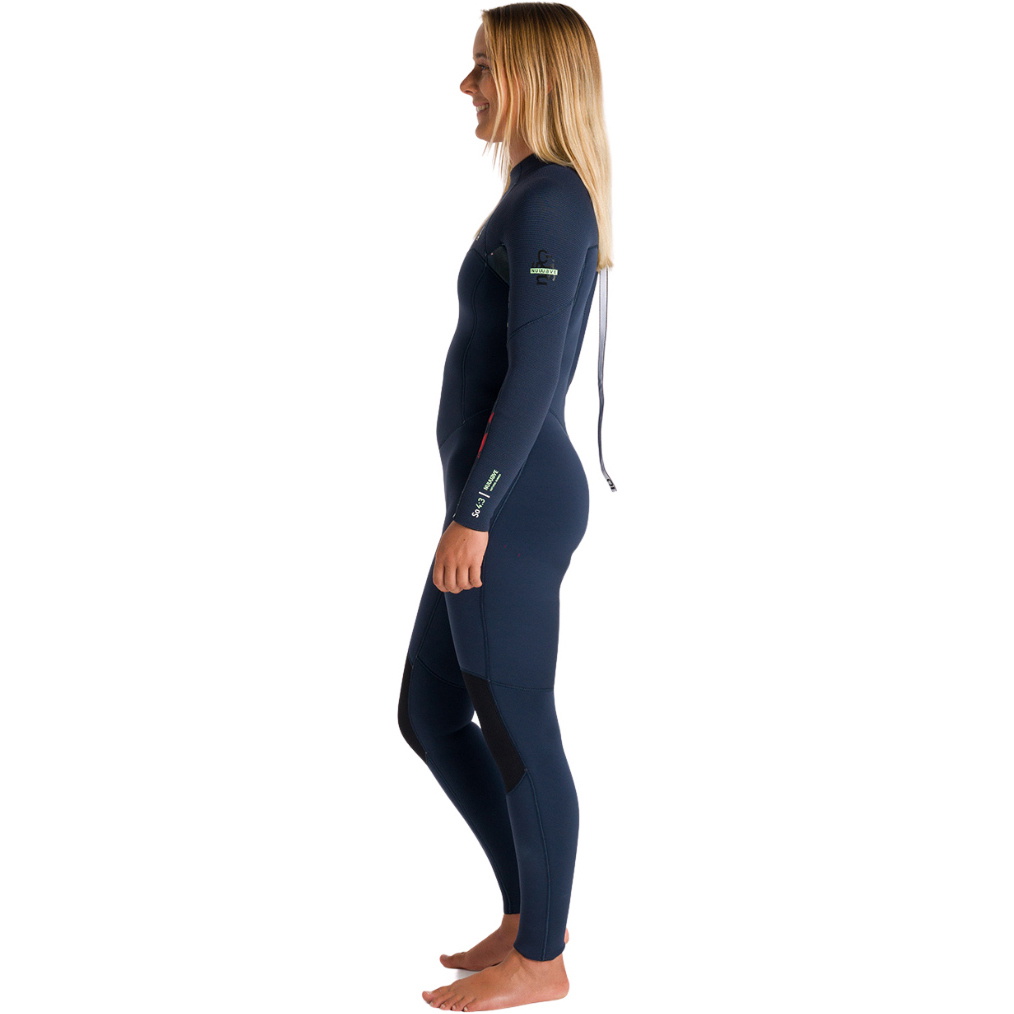 2026 C-Skins Womens NuWave Solace 4/3mm Back Zip Wetsuit C-NSO43WBZ - Bluestone / Bluestone X